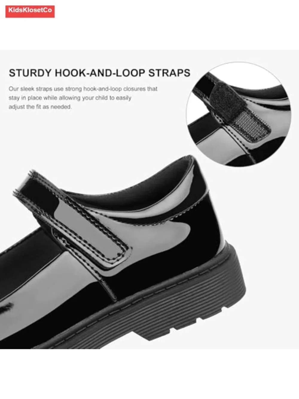 Girls Mary Jane Flats Dress Shoes Detachable Bow Uniform